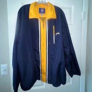 NFL San Diego Chargers Reebok On Field Storm Fit Windbreaker Jacket Size Large